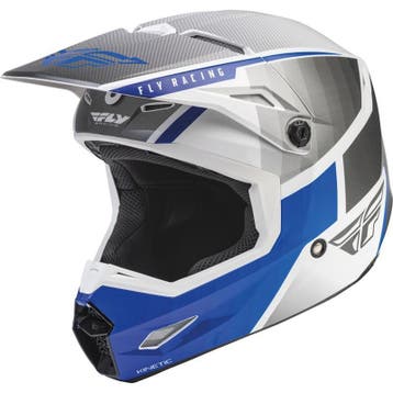 Crosshelm Fly Racing Kinetic Drift  Blauw / Wit - MAAT M, Verzenden, Nieuw met kaartje, Offroadhelm