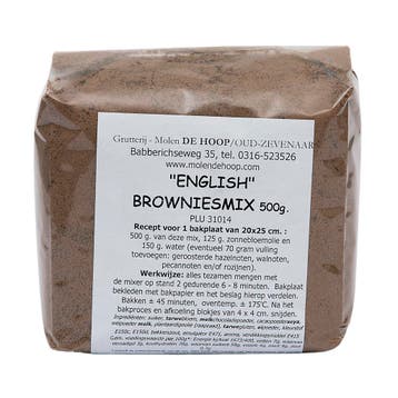 Molen de Hoop English Brownie mix 500gr, Verzenden, Nieuw