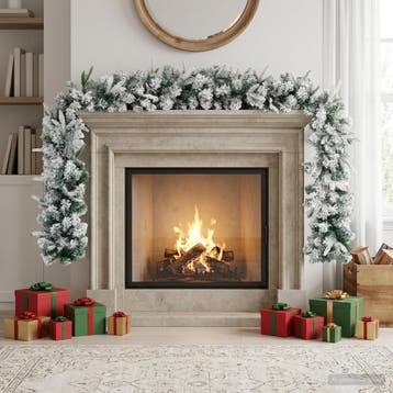 vidaXL Kerstkrans Groen en Wit 270 cm PVC en PE, Verzenden, Nieuw