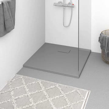 vidaXL Douchebak 90x90 cm SMC grijs, Verzenden, Nieuw