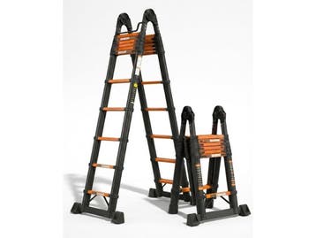 Moeve Vouwladder 5 Meter - Telescopische Ladder -, Doe-het-zelf en Verbouw, Ladders en Trappen, Verzenden, Zo goed als nieuw