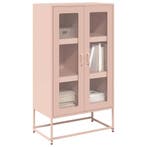 vidaXL buffetkast 68x39x123 cm staal roze, Huis en Inrichting, Kasten | Buffetkasten, Verzenden, Nieuw, Metaal