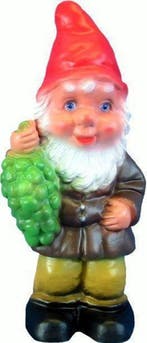 Tuinkabouter met tros druiven, Verzenden, Nieuw