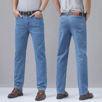 Heren Jeans - Rechte Pasvorm, Zomerse Stijl, Zakelijk & Casu, Verzenden, Nieuw