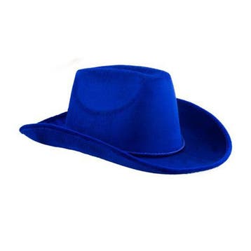 Blauwe Cowboyhoed fluweel Goodwin, Ophalen of Verzenden, Nieuw