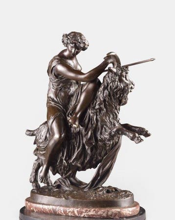 Naar Philippe-Laurent Roland - sculptuur, Een Bacchante op, Antiek en Kunst, Antiek | Keramiek en Aardewerk