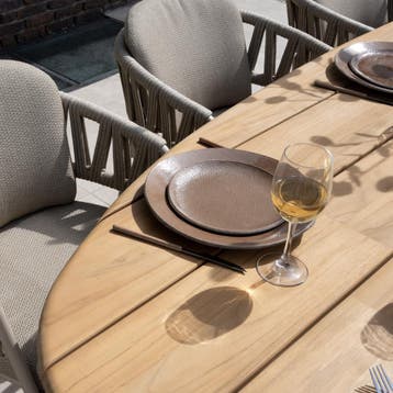 Estate dining tuintafel mango 240x105xH75 cm teak amber, Tuin en Terras, Ophalen of Verzenden, Nieuw