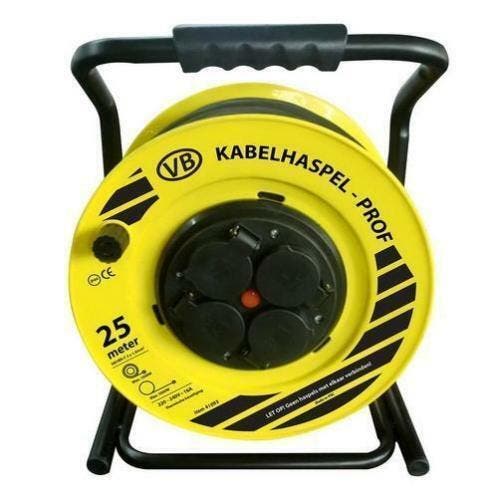 Kabelhaspel Professioneel 25M - 4 voudig Neopreen H07 haspel, Doe-het-zelf en Verbouw, Gereedschap | Handgereedschap, Nieuw, Verzenden