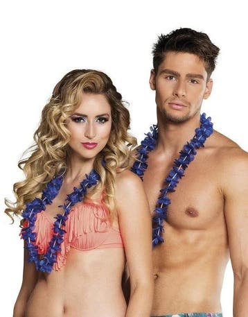 Blauwe Hawaii Slinger, Kleding | Dames, Carnavalskleding en Feestkleding, Verzenden, Nieuw