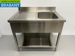 RVS Spoeltafel spoelbak 100 x 70 cm Horeca, Ophalen of Verzenden, Nieuw zonder verpakking