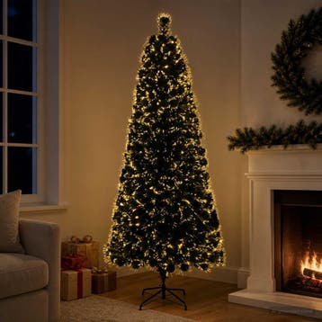 vidaXL Glasvezel kerstboom 180 cm 24 LEDs Warmwit PVC Groen, Diversen, Verzenden, Nieuw