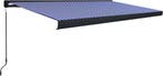 vidaXL Luifel met handmatige bediening 500x300cm blauw en, Caravans en Kamperen, Ophalen of Verzenden, Gebruikt