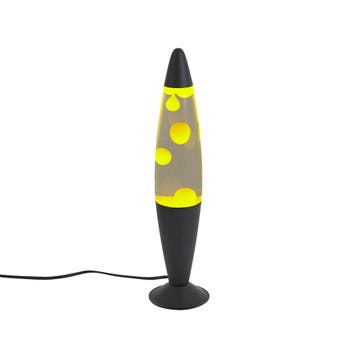 Lavalamp helder met gele wax incl. LED - Molten Lava, Verzenden, Nieuw