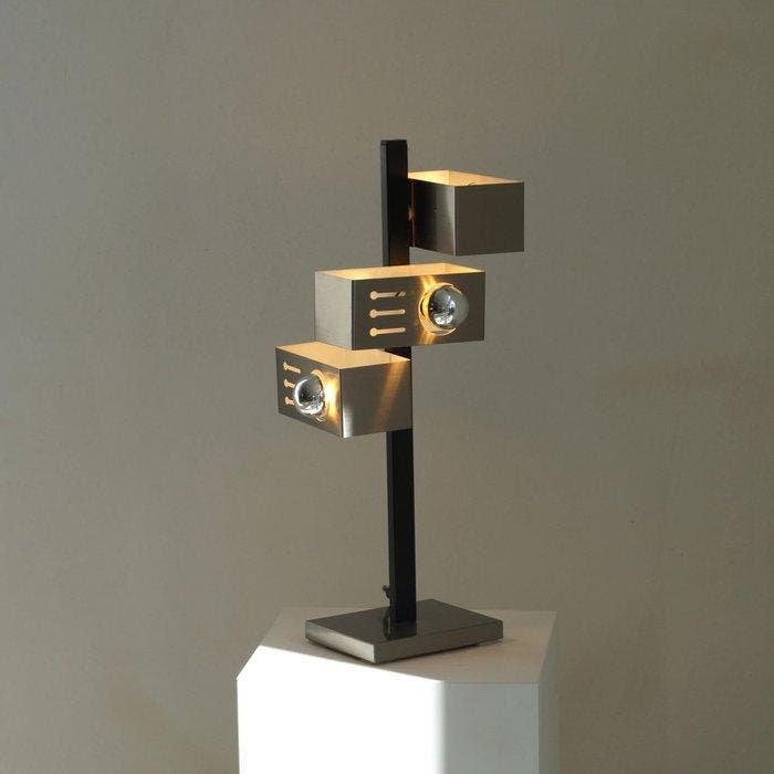 Tafellamp - Metaal - Geïnspireerd door Frank L. Wright, Antiek en Kunst, Kunst | Designobjecten