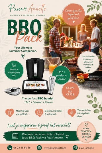 Vorwerk Keukenmachine Thermomix TM7 + BBQ pakket, Verzenden, Nieuw, 3 snelheden of meer, 2 tot 3 liter