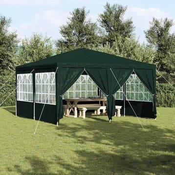 vidaXL Partytent 400 x 400 x 266 cm Groen Polyetheen, Verzenden, Nieuw, Partytent