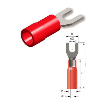 Tirex automotive Vorkkabelschoen M6 ROOD geïsoleerd,, Ophalen of Verzenden, Nieuw