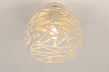 Rietveld Plafondlampen - Beige - Metaal, Verzenden, Nieuw