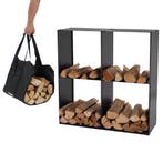 Houtopslag | Brandhoutrek | Houtrek | 80x28x80cm | Staal, Verzenden