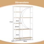 LIVSK Industriële Boekenkast met Verticale Planken - Open Pl, Boeken, Verzenden, Nieuw