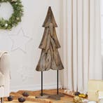 vidaXL Kerstboom met standaard Bruin 121 cm Massief teakhout, Diversen, Kerst, Verzenden, Nieuw