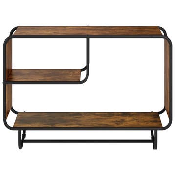 vidaXL Dressoir Gerookt eiken 93,5 x 37,5 x 64,5 cm Bewerkt, Verzenden, Nieuw, Overige houtsoorten, Minder dan 50 cm