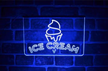 Ijssalon ice cream neon bord lamp LED  verlichting reclame l, Verzenden, Nieuw