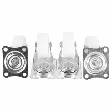 Benson Set van 4 zwenkwielen - 50 mm - wit - draagvermoge..., Doe-het-zelf en Verbouw, Ophalen of Verzenden, Nieuw