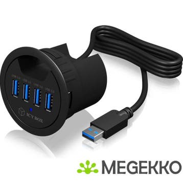 ICY BOX IB-HUB1403 USB 3.0 (3.1 Gen 1) Type-A 5000Mbit/s, Verzenden, Nieuw, ICY BOX