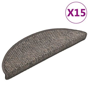 vidaXL Trapmatten zelfklevend 15 st sisal-look 56x17x3 cm, Verzenden, Nieuw