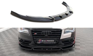 Voorspoiler V.2 Audi S8 D4 Maxton Glans Zwart, Ophalen of Verzenden, Nieuw