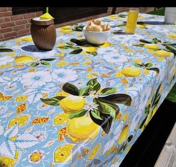 Citroen de trend? Bestel tafelzeil Mediterraans tafelkleed, Nieuw