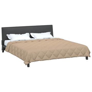 vidaXL Vol jaar dekbed Taupe 220 x 240 cm Microfiber, Huis en Inrichting, Slaapkamer | Beddengoed, Verzenden, Nieuw
