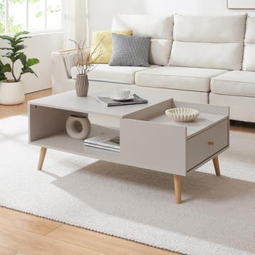 Salontafel Hallevil 106x59x44 cm wit [en.casa], Huis en Inrichting, Tafels | Salontafels, Verzenden, Nieuw