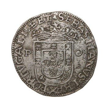 Portugal. D. Sebastião I (1557-1578). Tostão (100 Reais) -
