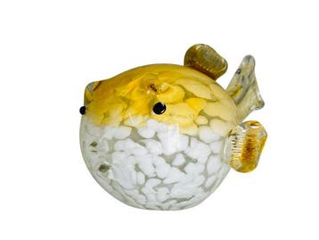 Veiling - Uniek SaMen Art Glass | Puffer Fish Sculpture, Antiek en Kunst