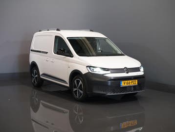 Volkswagen Caddy Cargo 2.0 TDI 100 pk Pan Americana LED/ 2x, Stof, Gebruikt, Volkswagen, Wit