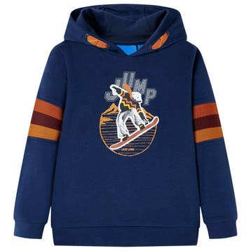 vidaXL Kindertrui met capuchon 104 marineblauw, Verzenden, Nieuw