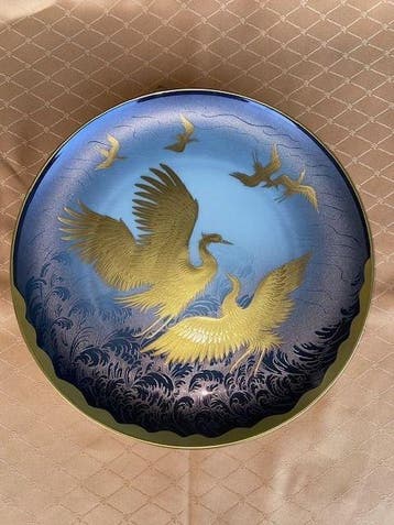 Wandbord (9) - 9 Assiettes MORBELLI porcelaine 34Øcm,