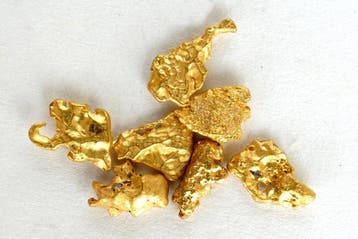 Goud Mauritaanse nuggets 1,302 gram- 1.3 g - (7), Verzamelen