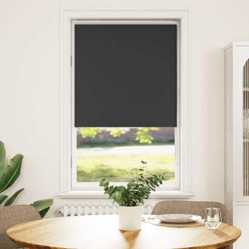vidaXL Rolgordijn verduisterend 80x175cm stofbreedte 75,7 cm, Verzenden, Nieuw, Zwart
