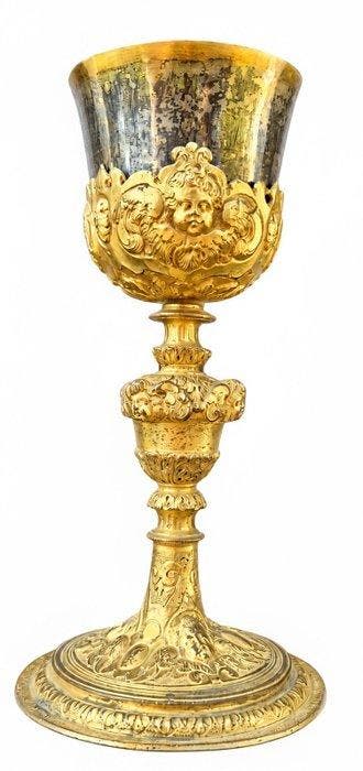 Roman school early 17th - Kelk - Zilver, Goud, Koper -, Antiek en Kunst