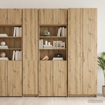 vidaXL Opbergkast met Planken Artisanaal eiken 70 x 42,5 x, Huis en Inrichting, Kasten | Buffetkasten, Minder dan 50 cm, Nieuw