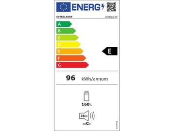 Everglades EVBI6020 - Inbouw Koelkast - 160 Liter - E Klasse, Verzenden, Zo goed als nieuw