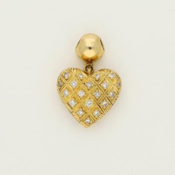 Hanger - 14 karaat Geel goud Diamant (Natuurlijk)