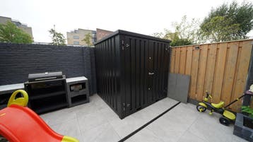 TE KOOP l opslag ruimte l containerberging l zwart l metalen, Doe-het-zelf en Verbouw