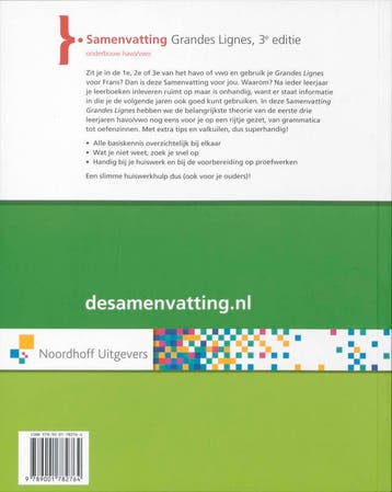 Grandes Lignes Havo/vwo leerjaar 1 t/m 3 Samenvatting, Verzenden, Gelezen, T. Bakker