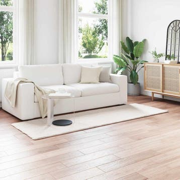 vidaXL Antislip vloerkleed van imitatie konijnenbont OLITE, Verzenden, Nieuw, Crème