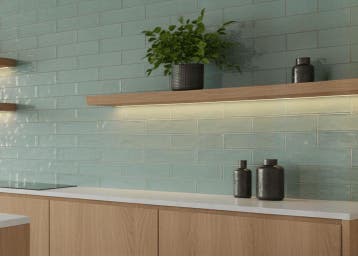 Wandtegel Sottocer Gra Aqua Blauw Glans 7,5x30 (Muurtegels), Doe-het-zelf en Verbouw, Tegels, Nieuw, 20 tot 40 cm, 10 m² of meer