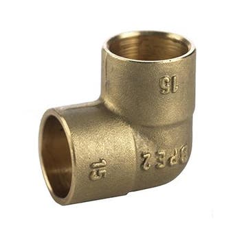 BPE messing soldeer knie, inwendig capillair-54 mm, Verzenden, Nieuw